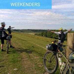 Bikepacking weekend Intro wild camping guided rides south downs bothy biking bivvy biking