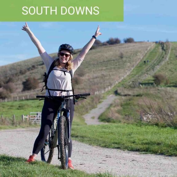 Beginner mountain biking near Arundel West Sussex Bike hire from Riverside South Downs