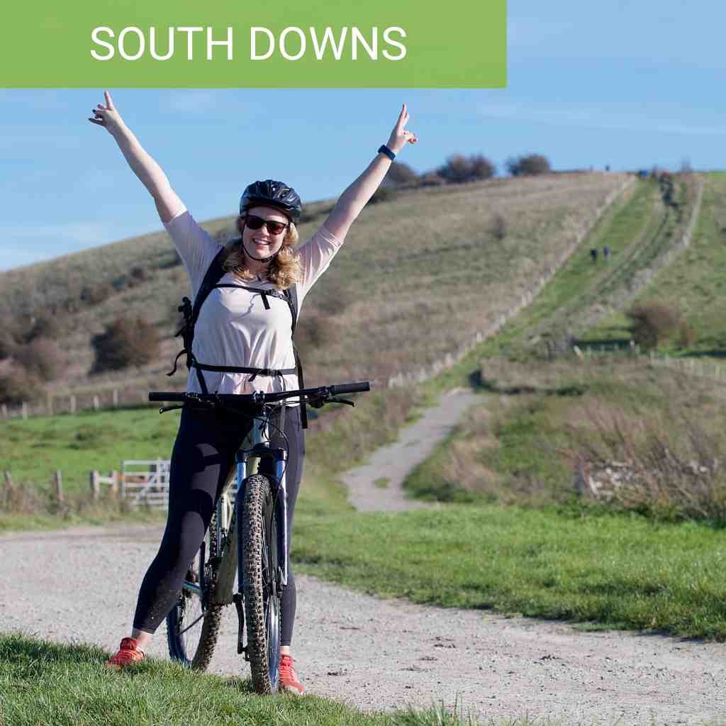 Beginner mountain biking near Arundel West Sussex Bike hire from Riverside South Downs