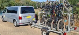 Minibus and bike travel for scotland mountain biking trip