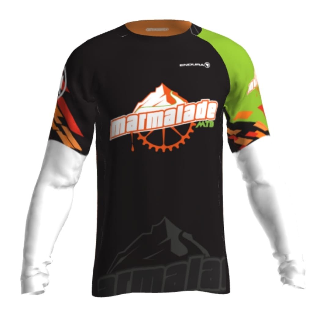 Custom Endura mountain biking jersey Marmalade MTB short sleeve
