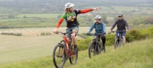 Cycling the south downs way in an organised group
