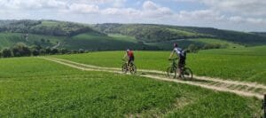 Cycling the south downs way in an organised group