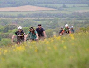 Cycling the south downs way in an organised group