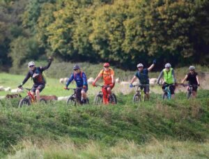 Cycling the south downs way in an organised group