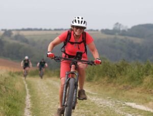 Cycling the south downs way in an organised group