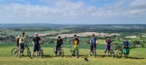 Harting Down. Cycling the south downs way in section.