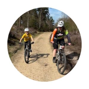 Testimonial slider image of young rider and marmalade mtb instructor